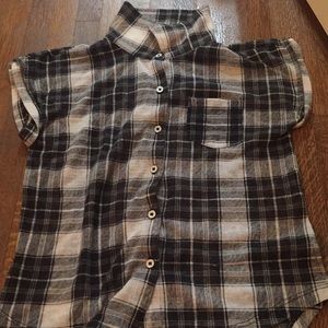 Kids flannel t shirt button up